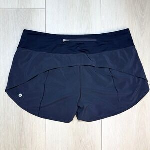 Lululemon Speed Up Shorts Womens 12 Tall Black Running Athletic Lined Pocket